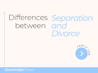 Have you recently separated or thinking about separating?