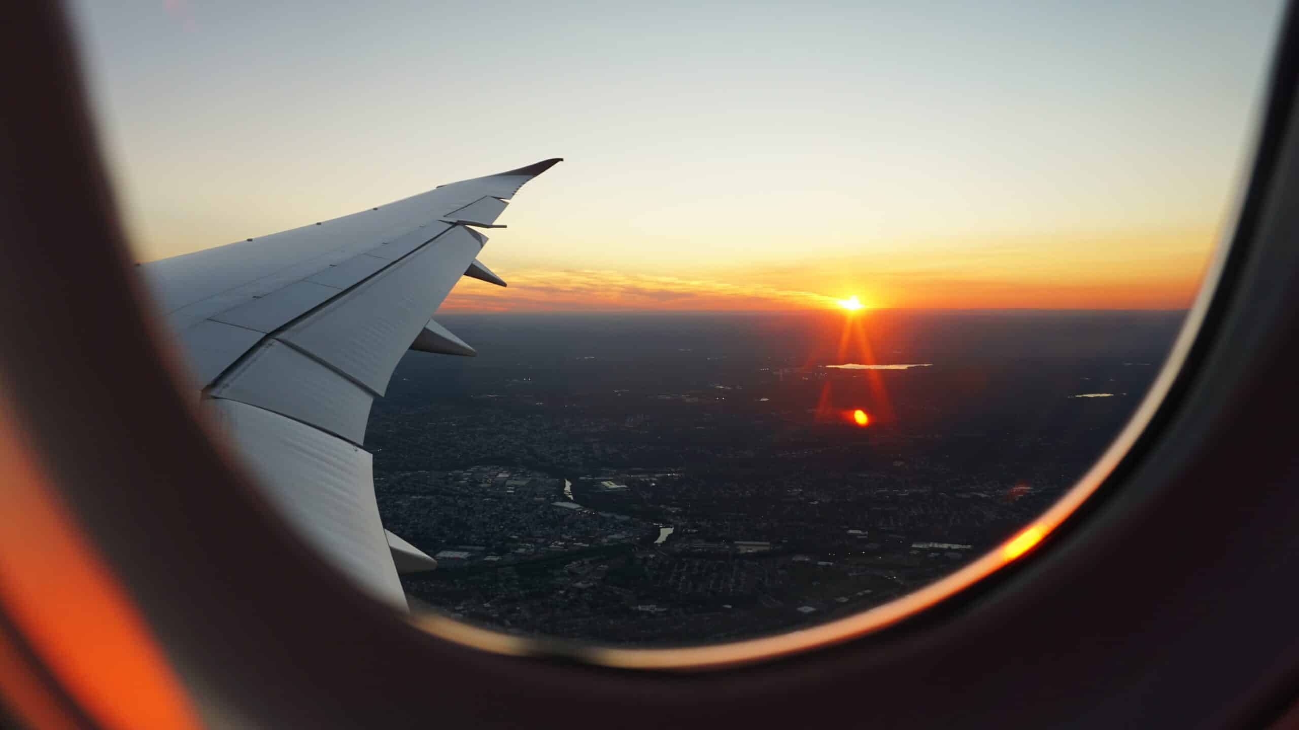 Beautiful View of the Sunset from the Airplane Window - Greenhalgh Pickard